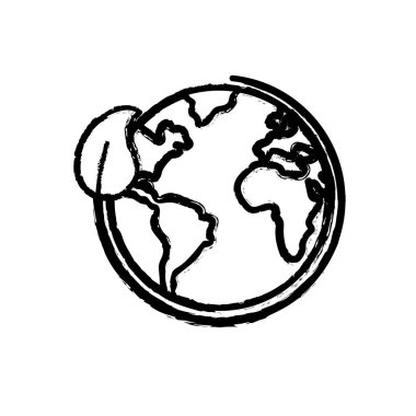 Şekil dünya gezegen ile ekolojik yaprak tasarlamak vektör