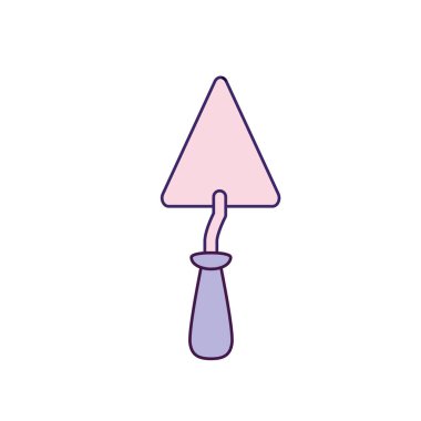 üçgen spatula ekipman hizmet sektörü onarım vektör çizim