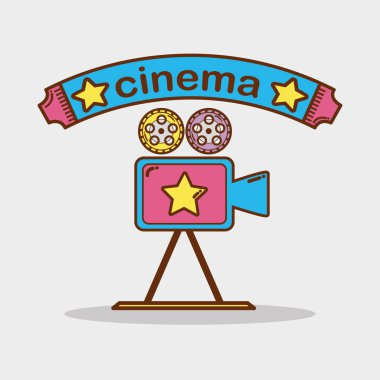 kısa film video kamera stüdyo, vektör çizim