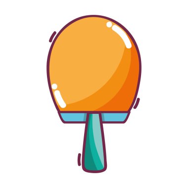 Masa Tenisi oyun oyunu, vektör çizim için raket