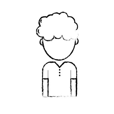 Şekil avatar erkek saç modeli tasarım ve t-shirt vektör çizim ile