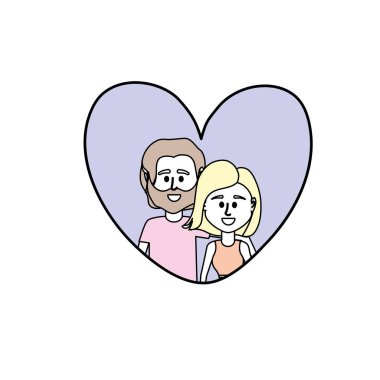 Çift kalp tasarlamak vektör içinde birlikte