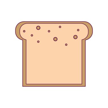 lezzetli ve taze dilim ekmek vektör çizim