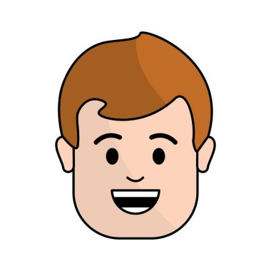 insanlar, mutlu yüz adam simgesi, illüstrasyon tasarım vektör