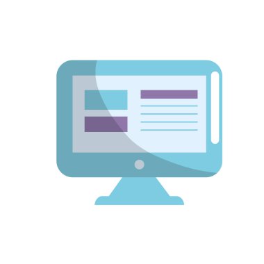 bilgisayar ekran teknolojisi ile elektronik bilgi vektör çizim