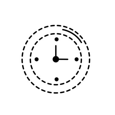 noktalı şekli duvar saat tasarımı zaman vektör çizim bilmek