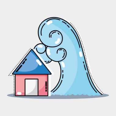 Doğal hava durumu ve diferents sıcaklık vektör çizim