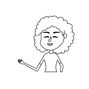 satır kadın saç tasarım ve zarif bluz vektör çizim ile