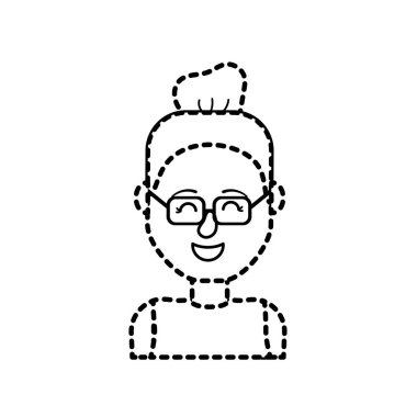 noktalı şekil güzellik kadın saç tasarım ve bluz vektör çizim ile