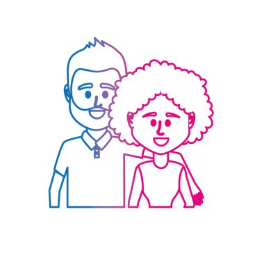 satır çift ile birlikte rahat kıyafetler illüstrasyon tasarım vektör