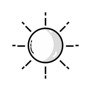 satır şirin güneş ve doğal eleman hava illüstrasyon vektör