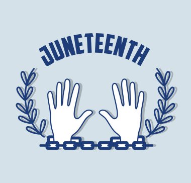 Eller yukarı şubeler ve özgürlük, vektör çizim kutluyor zinciri ile