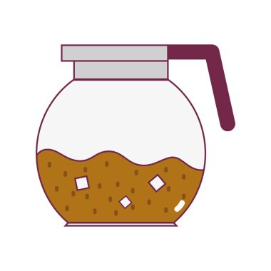 Kristal kavanoz espresso vektör çizim lezzetli kahve