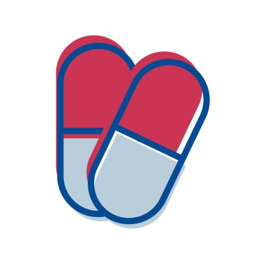 hap ilaç tedavi bakım insanların, vektör çizim için