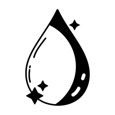 kontur güzel su damlası ile yıldız tasarlamak vektör