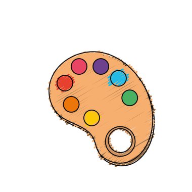 resim paleti nesne tasarlamak yaratıcı vektör çizim