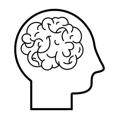 çizgi adam anatomisi beyin tasarım vektör çizim ile