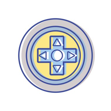 oynamak için video oyunu sembolü ve video oyunu teknoloji vektör çizim