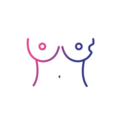 meme kanseri hastalık ve tıbbi destek vektör çizim çizgisi