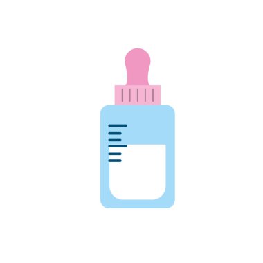 sağlıklı süt simge vektör çizim ile besleyen şişe