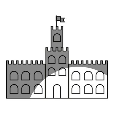 satır kale inşa onları tatil vektör çizim korumak için bir Krallık
