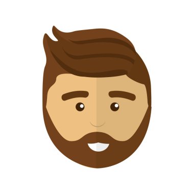 profesyonel yakışıklı ile saç modeli, vektör çizim tasarım