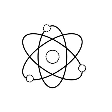noktalı şekil fizik yörünge Kimya Bilim Eğitim vektör çizim