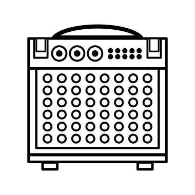 çizgi elektronik ses konsol müzik sanatçı vektör çizim oynamak için