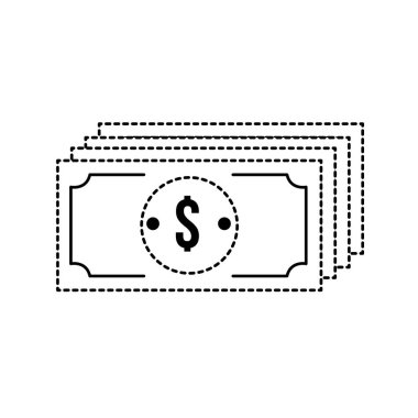 noktalı şekil doları cas para para birimi vektör çizim faturaları