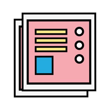 işletme belgesi ile şirket bilgi tasarlamak vektör