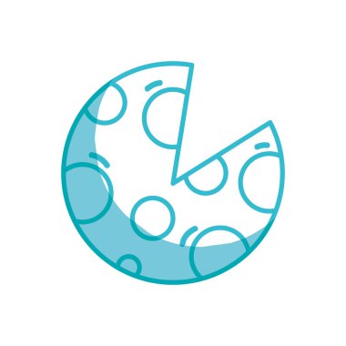 siluet lezzetli dilim pizza yemek vektör çizim