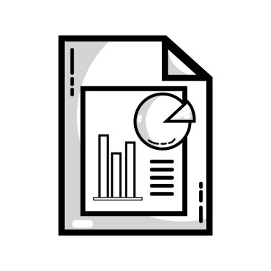 satırı belge istatistikleri diyagramı grafisi vektör çizim bar ile
