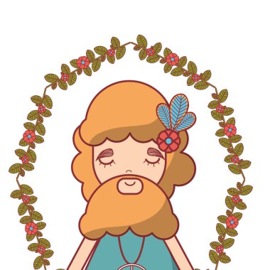 sakal barış ve sevgi meditasyon, vektör çizim tasarım adamla