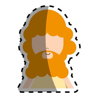 adam sarışın sakal barış ve sevgi meditasyon, vektör çizim tasarım ile