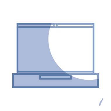 siluet dizüstü elektronik teknolojisi bilgi bağlantı vektör çizim için