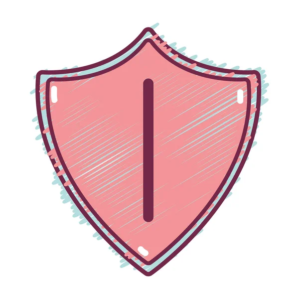 Säkerhet Shield Till Teknik Skydd Ikonen Vektorillustration — Stock vektor