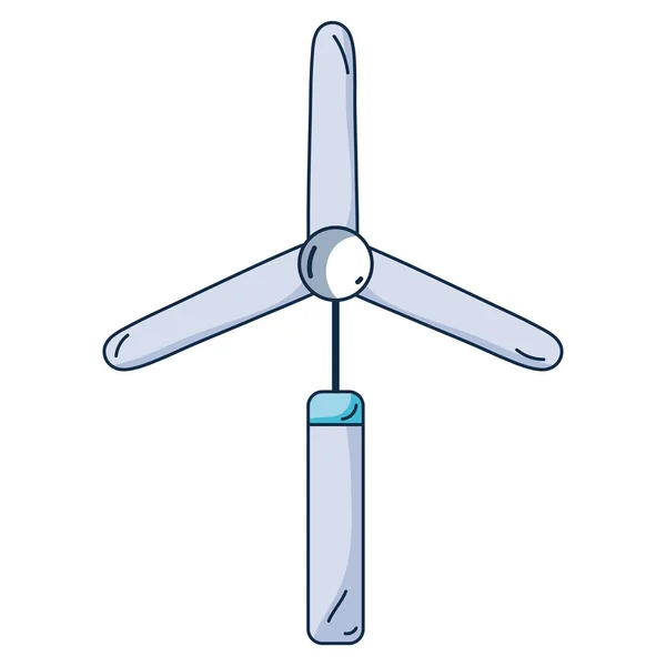 Sanayi Windpower Jeneratör Ekoloji Koruma Vektör Çizim Için — Stok Vektör