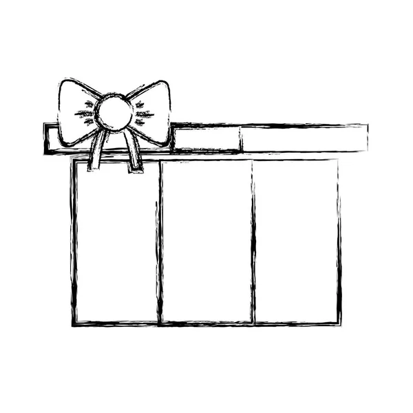 Abbildung Schönes Geschenk Geschenk Frohe Weihnachtsfeier Vektor Illustration — Stockvektor