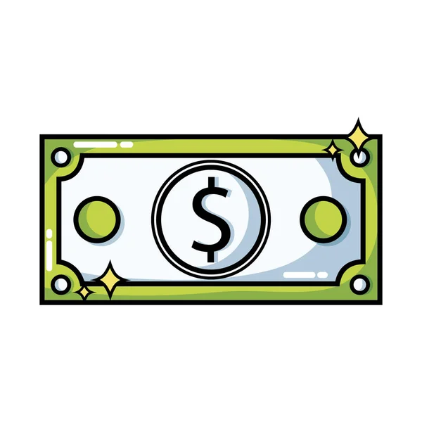 Νομοσχέδιο Δολάριο Μετρητά Χρήματα Για Την Εικονογράφηση Φορέα Εμπορικής Οικονομίας — Διανυσματικό Αρχείο