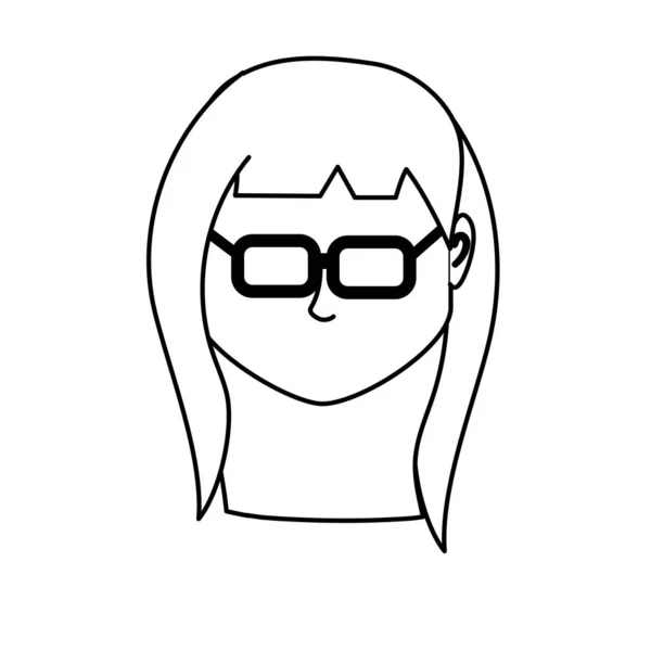 Línea Mujer Avatar Por Defecto Ilustración Del Vector Usuario Social — Vector de stock