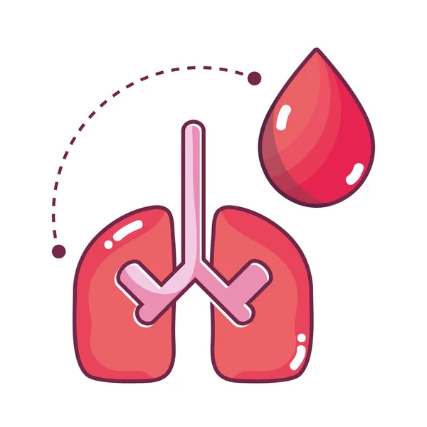 Organo Polmonare Cura Del Sistema Respiratorio Illustrazione Vettoriale — Vettoriale Stock