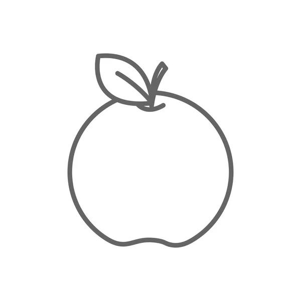Abbildung Apfel Frucht Symbol Stock Vektor Illustration Design Image — Stockvektor