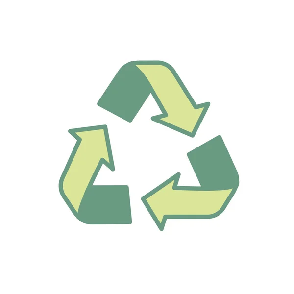 Joli Symbole Environnement Pour Recycler Réduire Réutiliser Illustration Vectorielle — Image vectorielle