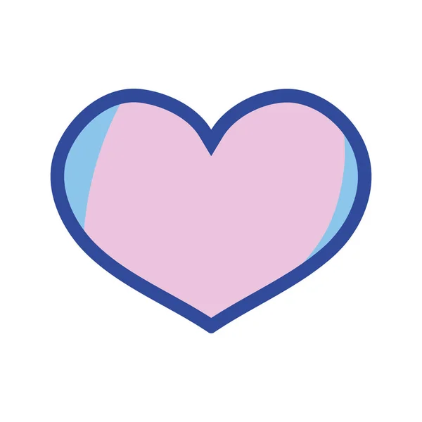 Serce Symbol Miłości Ikona Projekt Ilustracji Wektorowych — Wektor stockowy
