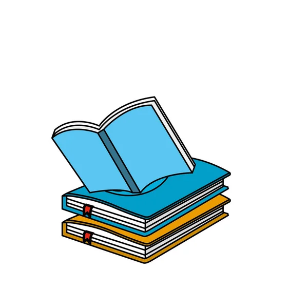 Notebooks Educação Objeto Com Desenho Papel Nota Ilustração Vetorial —  Vetores de Stock