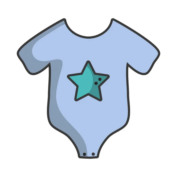 Kleren Van Baby Die Het Lichaam Gebruikt Vector Illustratie — Stockvector