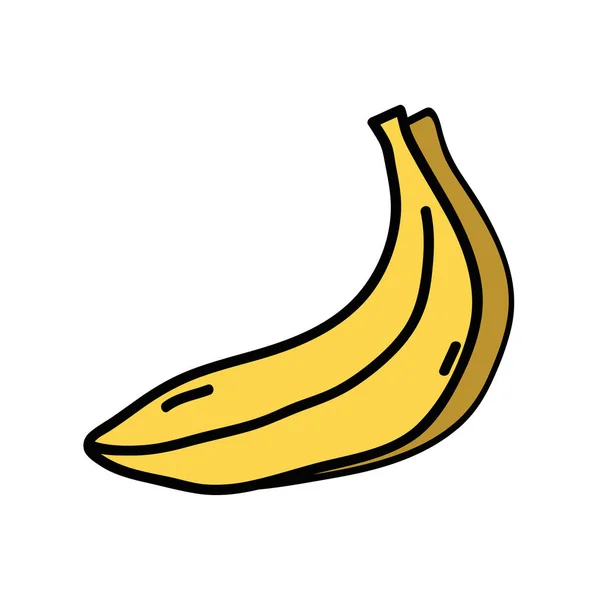 Délicieuse Banane Fraîche Fruit Bio Illustration Vectorielle — Image vectorielle