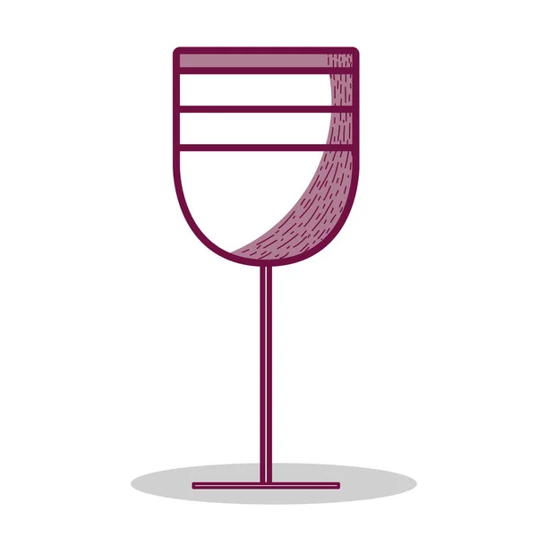 Icône Verre Vin Savoureux Dessin Vectoriel Illustration — Image vectorielle