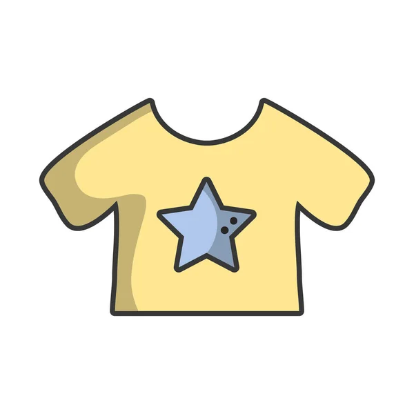 Ilustracja Wektorowa Shirt Włókienniczych Odzieży Dla Dzieci — Wektor stockowy