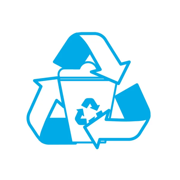 剪影可能回收与环境保护标志在向量例证附近 — 图库矢量图片